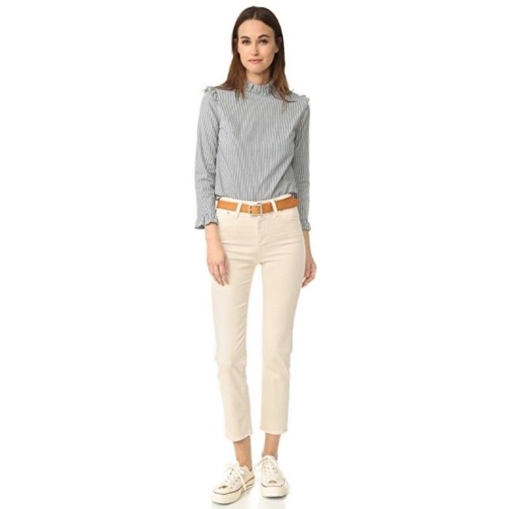 AG Phoebe High Waisted Jeans in Ecru